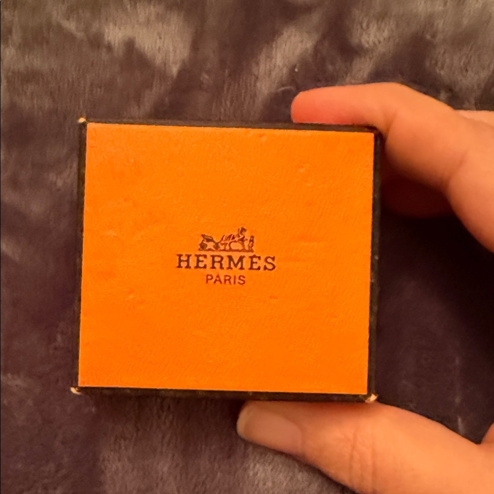 Hermès Orange scarf ring Box